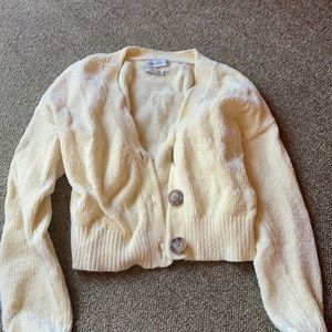 UO button up; cropped cardigan